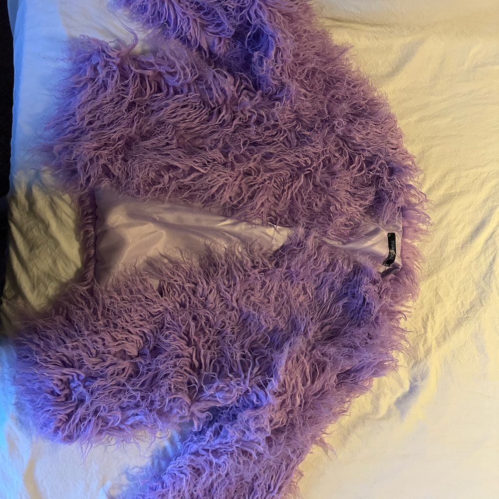 Lavender Faux Fur Jacket